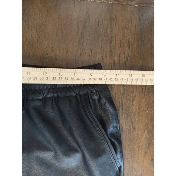 Maison D' Amelie Women's Size M High Waist Faux Leather Jogger Pants - Picture 5 of 10